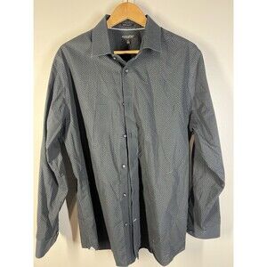 Banana Republic Men's Grant Slim Fit Xl Cotton Button Down Shirt  Black